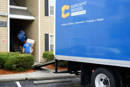 Expedient Movers crew and truck in Miami, FL
